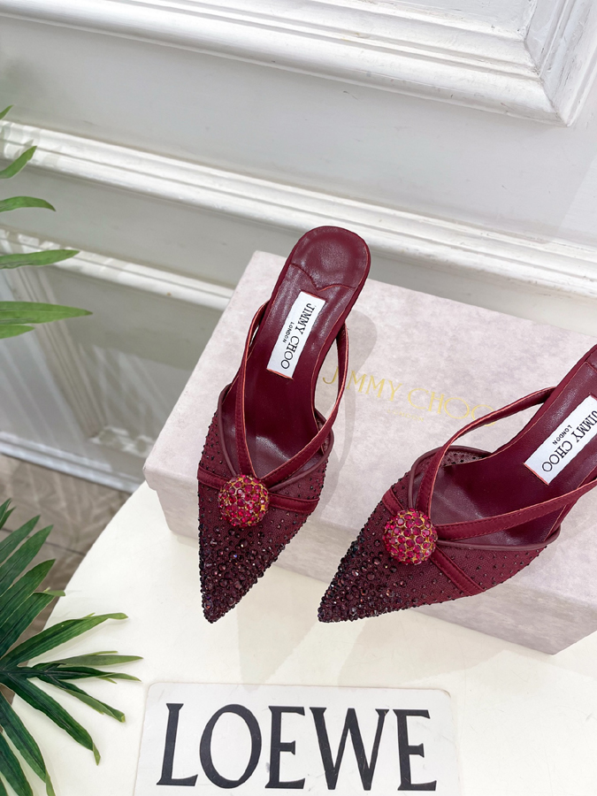 【2026年春夏新作】Jimmy Choo | ジミー チュウ JC クリスタル&メッシュ ミュール サンダル ジミーチュウジュアルシューズコピー - 画像 (6)