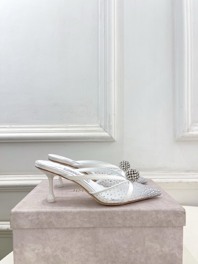 【2026年春夏新作】Jimmy Choo | ジミー チュウ JC クリスタル&メッシュ ミュール サンダル ジミーチュウジュアルシューズコピー - 画像 (2)