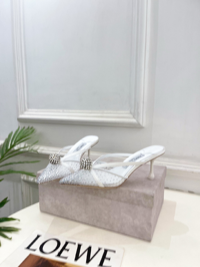 【2026年春夏新作】Jimmy Choo | ジミー チュウ JC クリスタル&メッシュ ミュール サンダル ジミーチュウジュアルシューズコピー - 画像 (3)