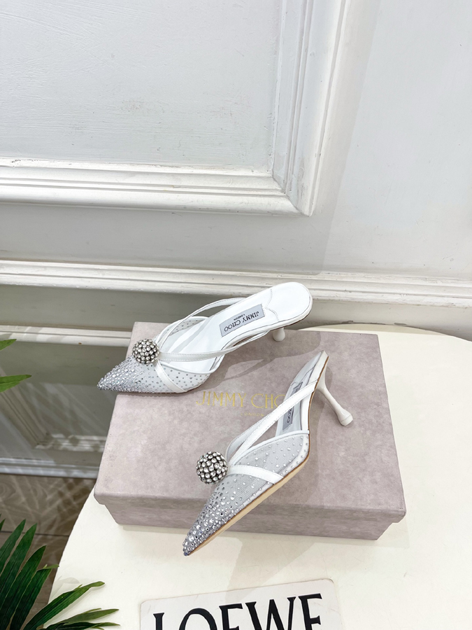 【2026年春夏新作】Jimmy Choo | ジミー チュウ JC クリスタル&メッシュ ミュール サンダル ジミーチュウジュアルシューズコピー - 画像 (5)