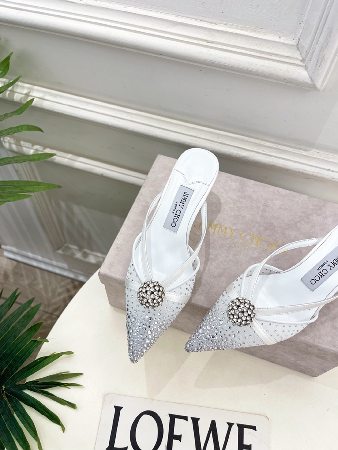 【2026年春夏新作】Jimmy Choo | ジミー チュウ JC クリスタル&メッシュ ミュール サンダル ジミーチュウジュアルシューズコピー - 画像 (6)