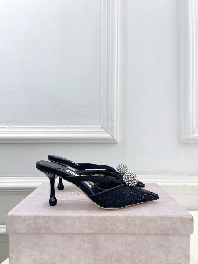 【2026年春夏新作】Jimmy Choo | ジミー チュウ JC クリスタル&メッシュ ミュール サンダル ジミーチュウジュアルシューズコピー - 画像 (2)