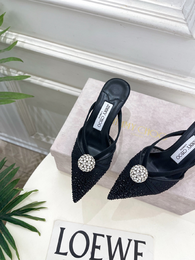 【2026年春夏新作】Jimmy Choo | ジミー チュウ JC クリスタル&メッシュ ミュール サンダル ジミーチュウジュアルシューズコピー - 画像 (6)