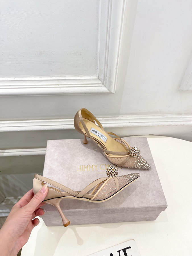 【2026年春夏新作】Jimmy Choo | ジミー チュウ JC クリスタル&メッシュ サンダル ジミーチュウジュアルシューズコピー - 画像 (4)