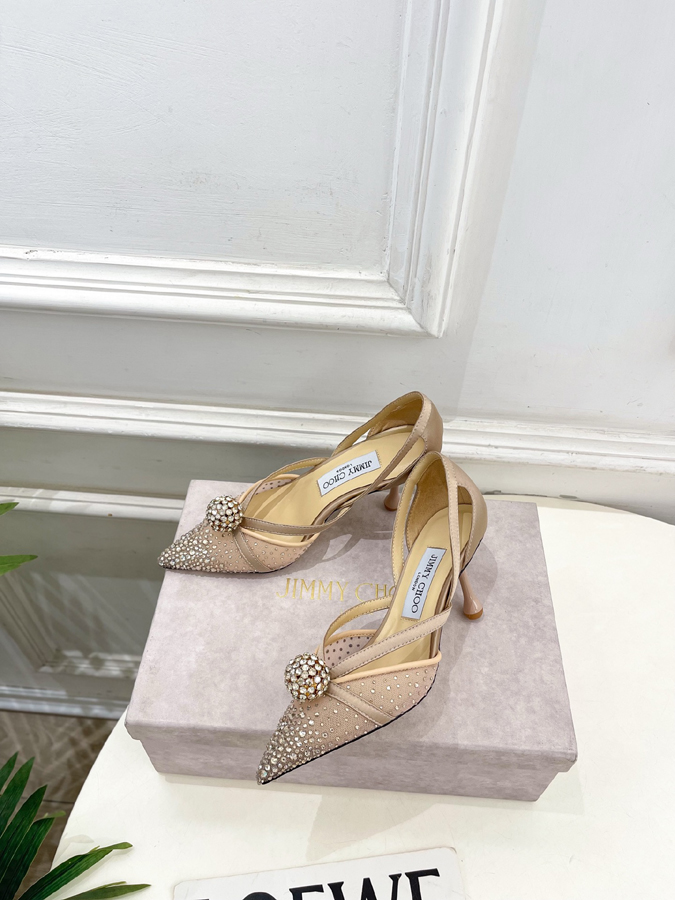 【2026年春夏新作】Jimmy Choo | ジミー チュウ JC クリスタル&メッシュ サンダル ジミーチュウジュアルシューズコピー - 画像 (5)