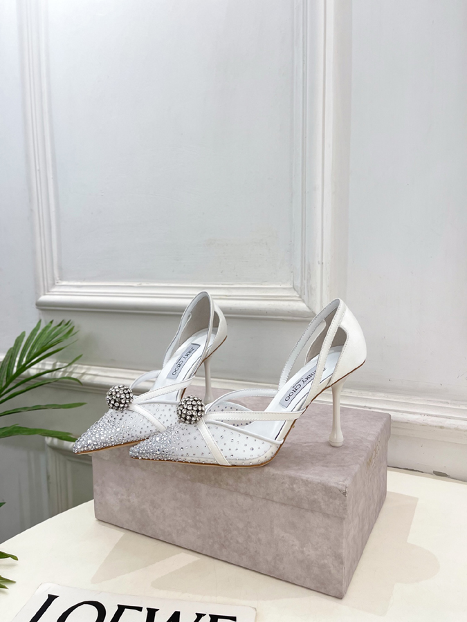 【2026年春夏新作】Jimmy Choo | ジミー チュウ JC クリスタル&メッシュ サンダル ジミーチュウジュアルシューズコピー - 画像 (3)