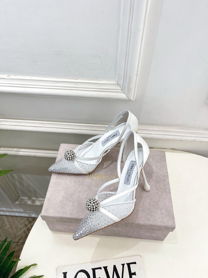 【2026年春夏新作】Jimmy Choo | ジミー チュウ JC クリスタル&メッシュ サンダル ジミーチュウジュアルシューズコピー - 画像 (5)