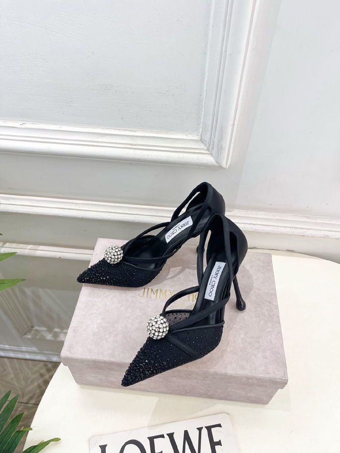【2026年春夏新作】Jimmy Choo | ジミー チュウ JC クリスタル&メッシュ サンダル ジミーチュウジュアルシューズコピー - 画像 (4)