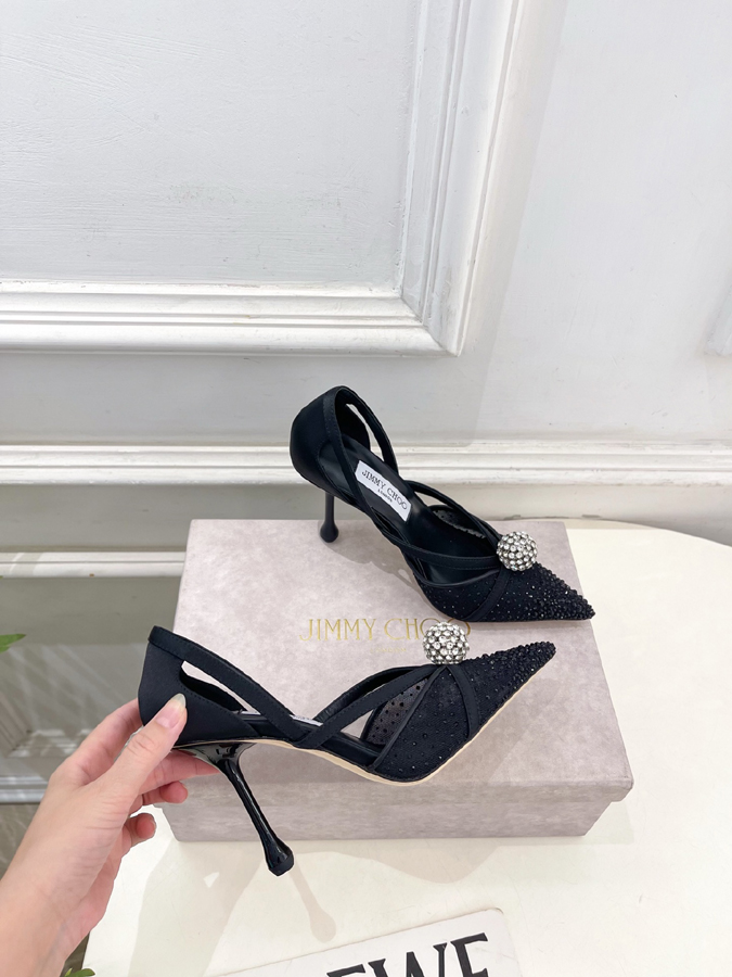 【2026年春夏新作】Jimmy Choo | ジミー チュウ JC クリスタル&メッシュ サンダル ジミーチュウジュアルシューズコピー - 画像 (6)