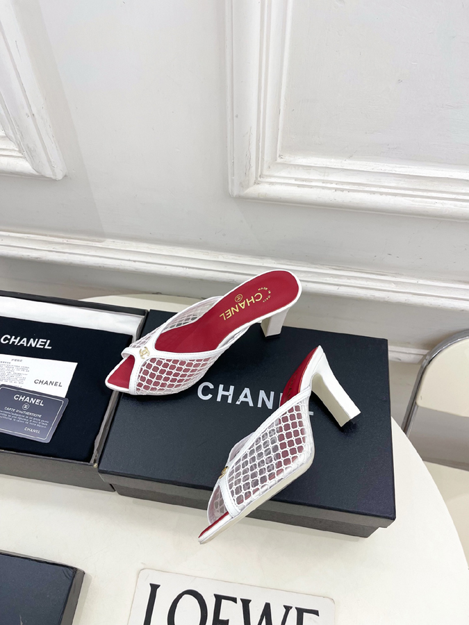【2026年春夏新作】CHANEL | シャネル ダブルCC メッシュ&オープントゥ ミュール シャネルサンダルコピー - 画像 (5)