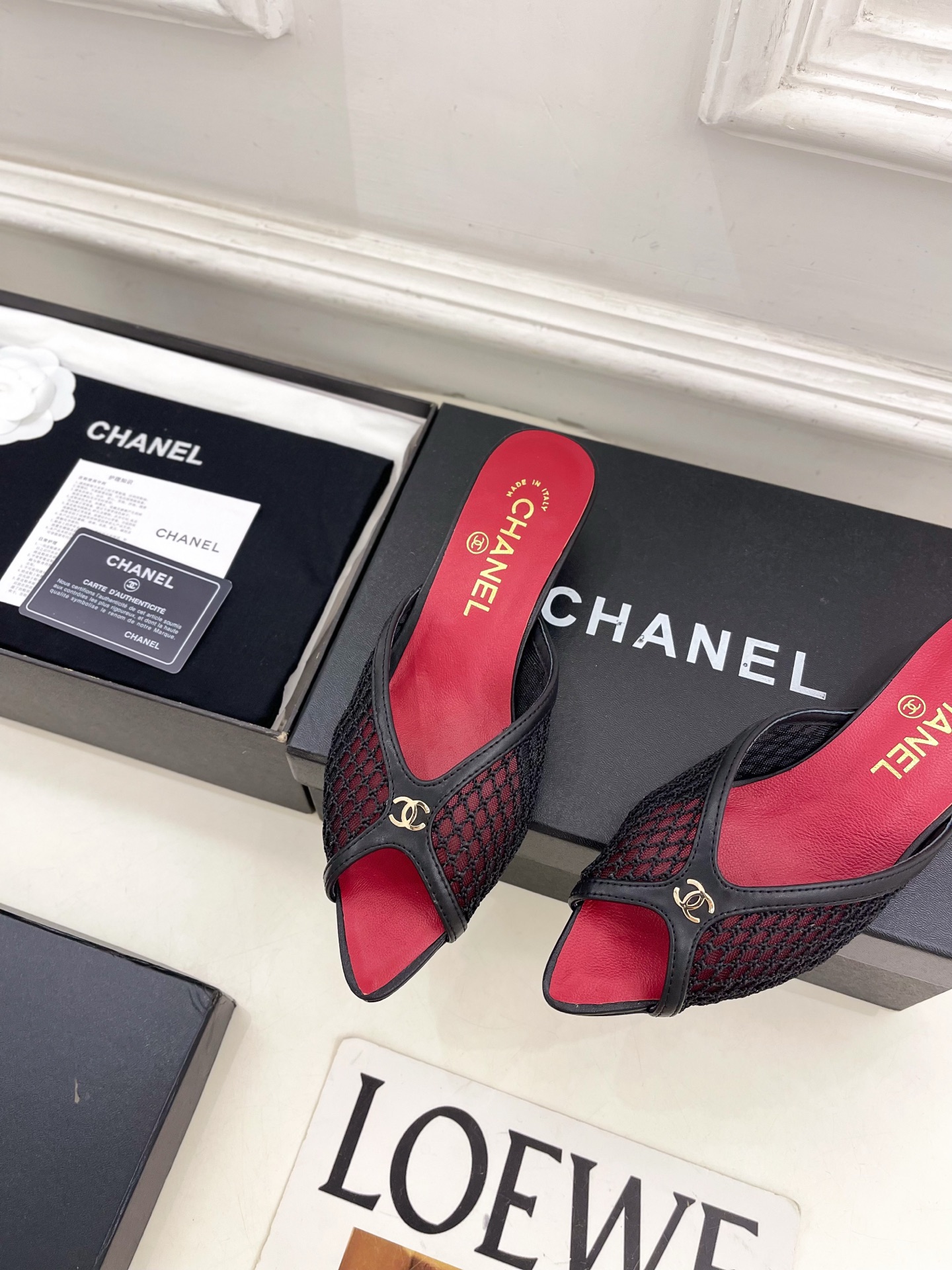 【2026年春夏新作】CHANEL | シャネル ダブルCC メッシュ&オープントゥ ミュール シャネルサンダルコピー - 画像 (6)