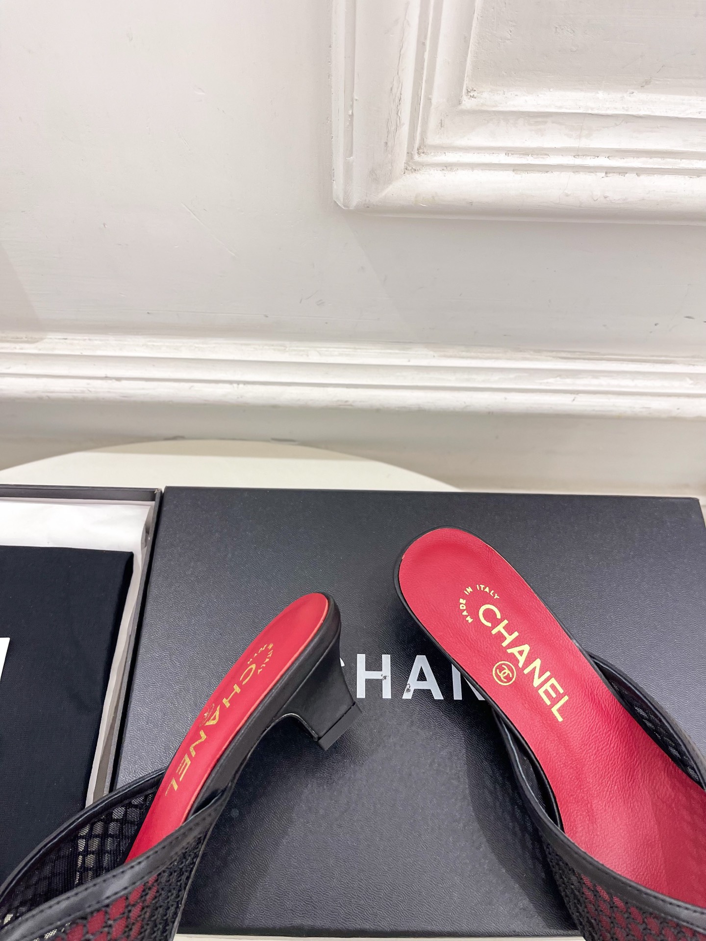 【2026年春夏新作】CHANEL | シャネル ダブルCC メッシュ&オープントゥ ミュール シャネルサンダルコピー - 画像 (8)