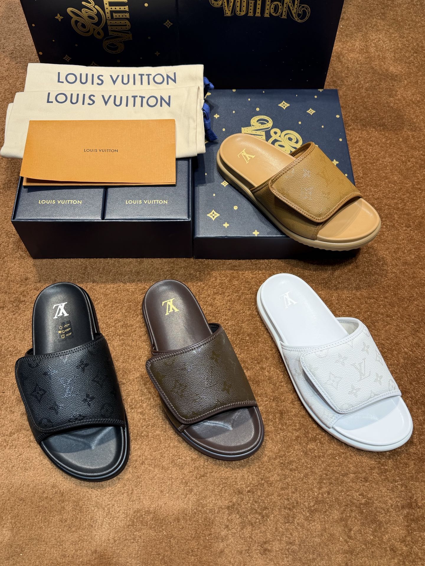 新品 LOUIS VUITTON(ルイ・ヴィトン)風 Waterfront サンダル ビーチサンダル モノグラム 防水 レザー中底 サイズ展開豊富 - 画像 (2)