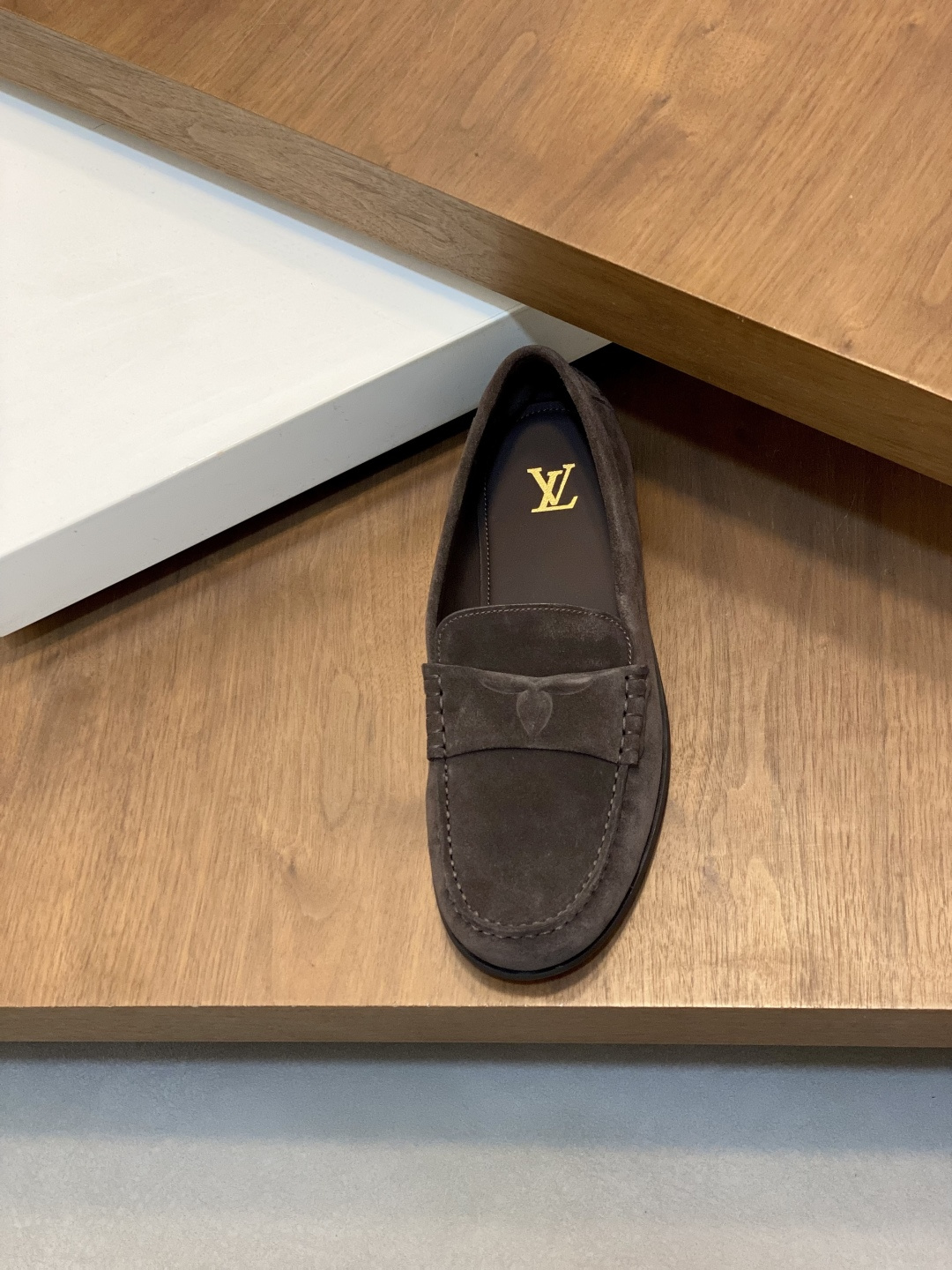 新品 LOUIS VUITTON(ルイ・ヴィトン)風 Horizon ローファー スエード 本革 軽量 メンズ サッケット製法 ブラック - 画像 (6)
