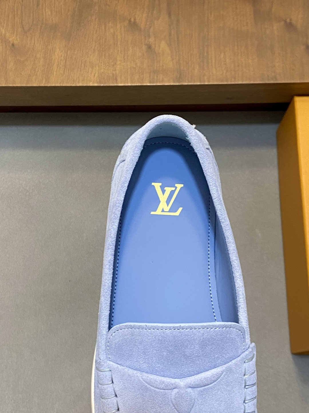2026新品 LOUIS VUITTON(ルイ・ヴィトン)風 Horizon ローファー スエード 本革 軽量 メンズ サッケット製法ブルー - 画像 (7)