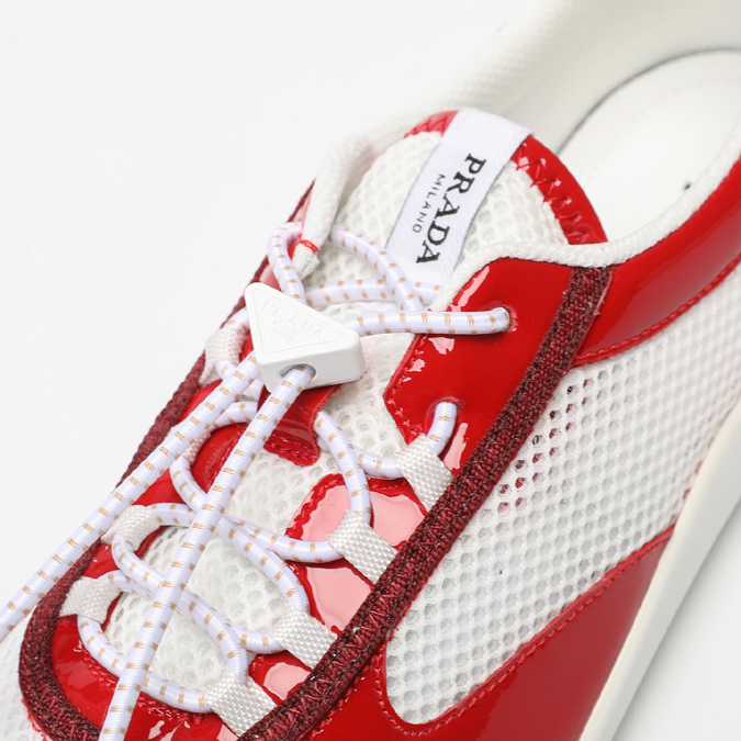 最高級プラダスーパーコピー PRADA スピードロック メッシュファブリック メタリックレザー スニーカープラダ スニーカー 値段 - 画像 (7)