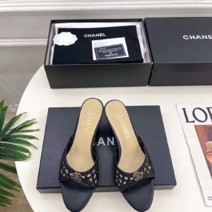 CHANEL シャネル サンダル コピー 2026SS 新作 ダブルC ウェーブ レザー 黒