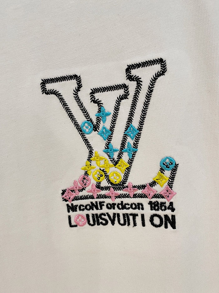 ルイヴィトン服コピー 人気店 Louis Vuitton 2026 SS プレ・スプリング 新作 刺繍入りコットンクルーネックTシャツ JP4649(1157)ルイヴィトン Tシャツ 白 - 画像 (13)