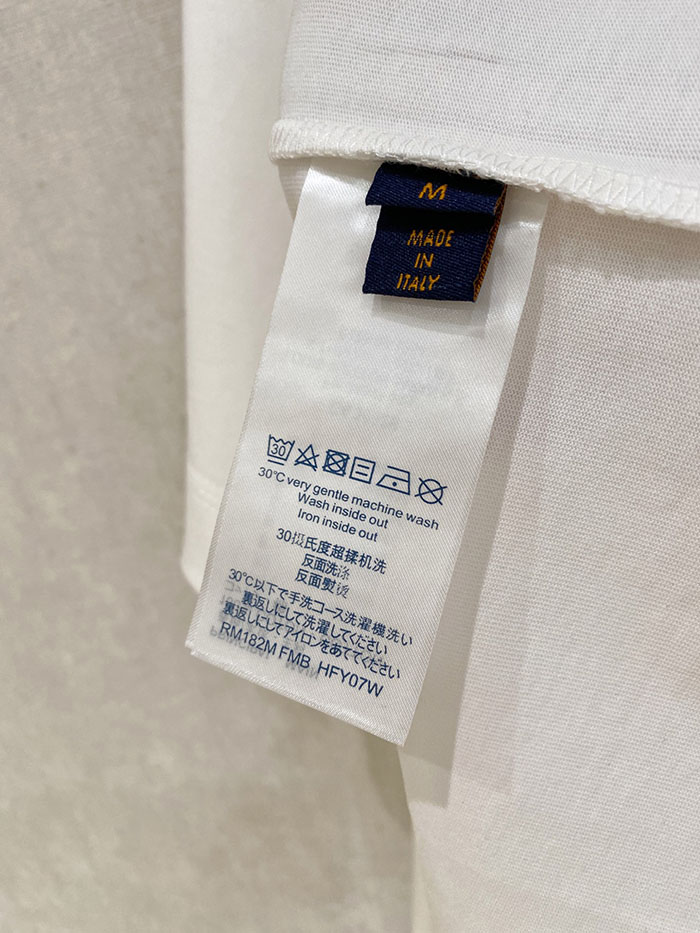 ルイヴィトン服コピー 人気店 Louis Vuitton 2026 SS プレ・スプリング 新作 刺繍入りコットンクルーネックTシャツ JP4649(1157)ルイヴィトン Tシャツ 白 - 画像 (11)