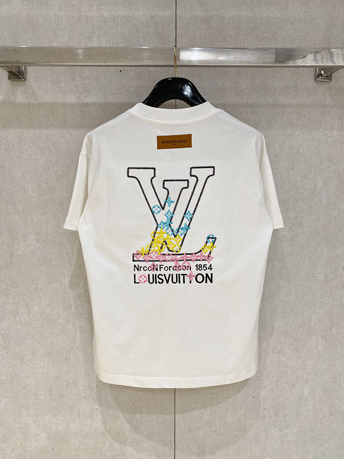 ルイヴィトン服コピー 人気店 Louis Vuitton 2026 SS プレ・スプリング 新作 刺繍入りコットンクルーネックTシャツ JP4649(1157)ルイヴィトン Tシャツ 白 - 画像 (10)