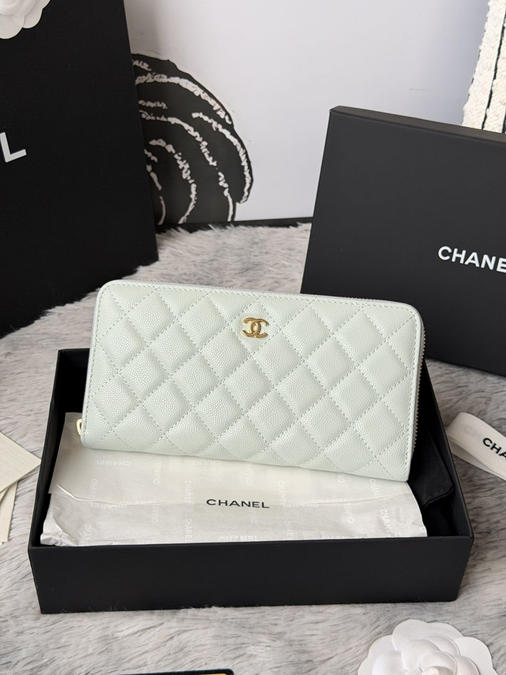 最高級シャネルスーパーコピー CHANEL 長財布 ラウンドファスナー クラシック ココマーク ライトブルー AP0242 Y01864 N0195 シャネル 長財布 レディース - 画像 (12)