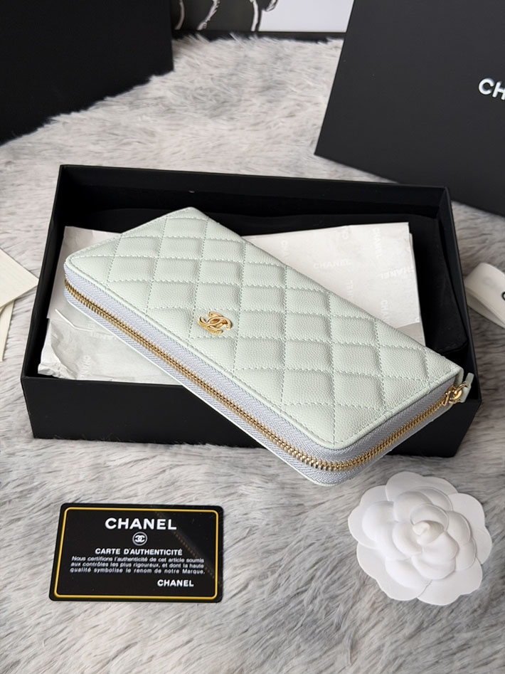 最高級シャネルスーパーコピー CHANEL 長財布 ラウンドファスナー クラシック ココマーク ライトブルー AP0242 Y01864 N0195 シャネル 長財布 レディース - 画像 (10)