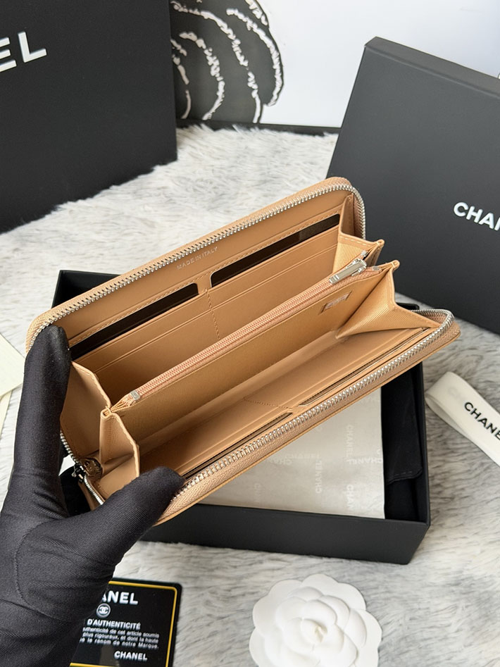 最高級シャネルスーパーコピー CHANEL 長財布 ラウンドファスナー クラシック ココマーク ベージュ AP0242 Y01588 NZG75 シャネル 財布 アウトレット - 画像 (5)