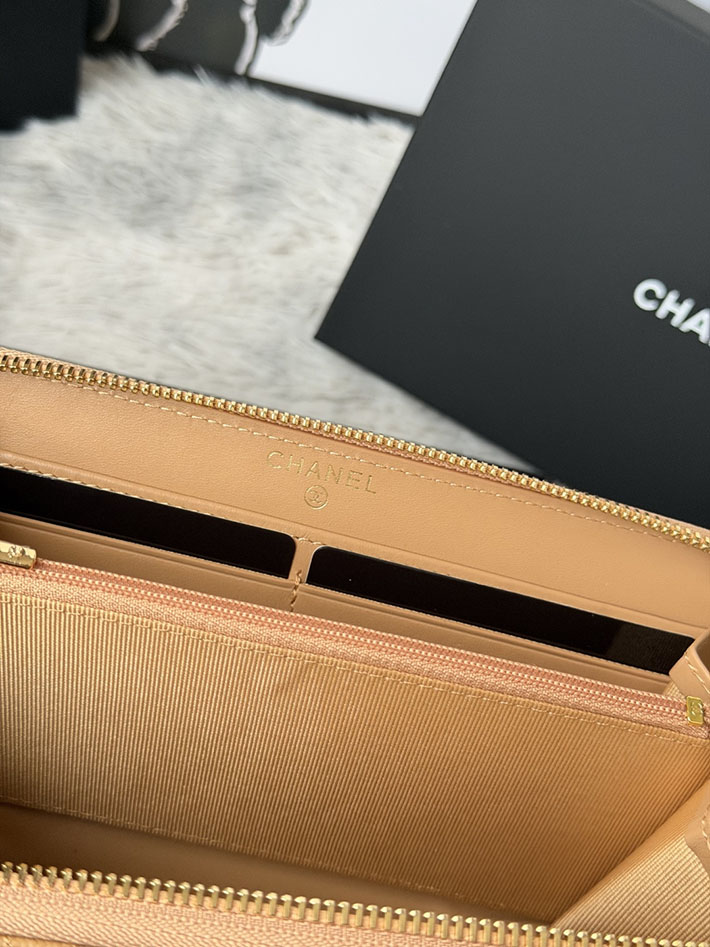 最高級シャネルスーパーコピー CHANEL 長財布 ラウンドファスナー クラシック ココマーク ベージュ AP0242 Y01864 NZG75 シャネル 財布 新作 - 画像 (4)