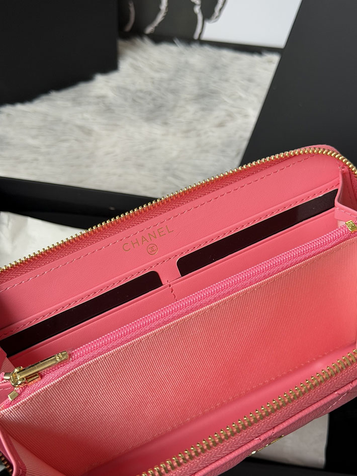 最高級シャネルスーパーコピー CHANEL 長財布 ラウンドファスナー クラシック ココマーク ピンク AP0242 Y01864 NG750 シャネル 財布 レディース - 画像 (2)