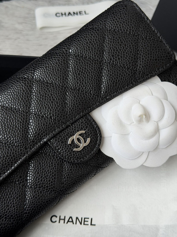 最高級シャネルスーパーコピー CHANEL マトラッセ クラシック ロング フラップ ウォレット ブラック AP0241 Y01588 C3906 シャネル財布コピー - 画像 (8)