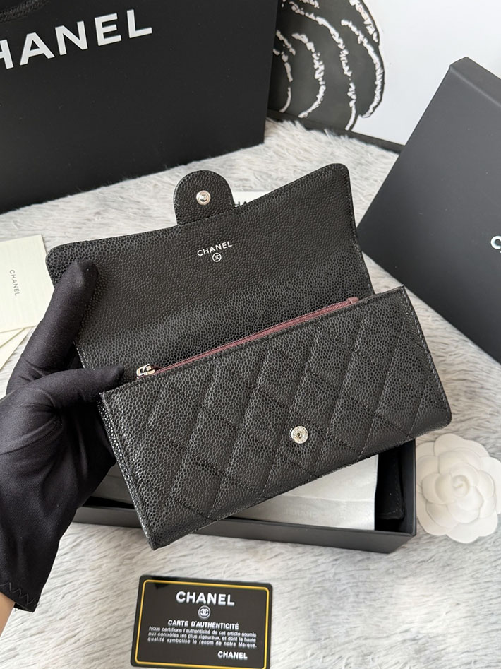 最高級シャネルスーパーコピー CHANEL マトラッセ クラシック ロング フラップ ウォレット ブラック AP0241 Y01588 C3906 シャネル財布コピー - 画像 (6)