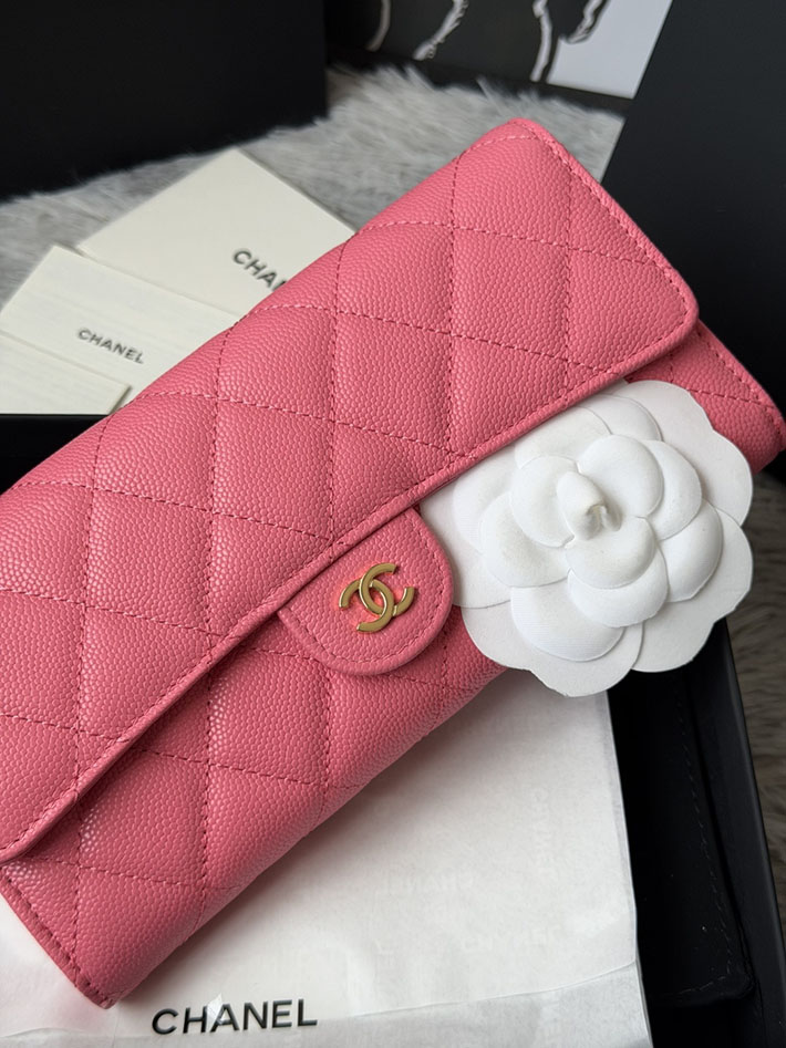 最高級シャネルスーパーコピー CHANEL マトラッセ クラシック ロング フラップ ウォレット ピンク AP0241 Y01864 NG750 シャネルの財布を持つ 女 - 画像 (8)