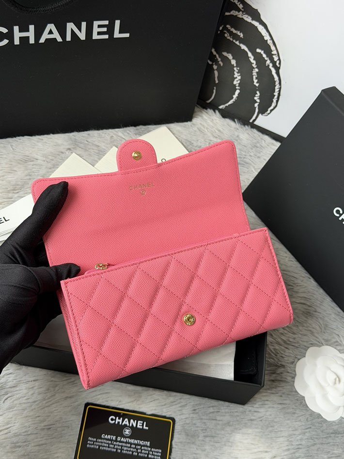 最高級シャネルスーパーコピー CHANEL マトラッセ クラシック ロング フラップ ウォレット ピンク AP0241 Y01864 NG750 シャネルの財布を持つ 女 - 画像 (6)