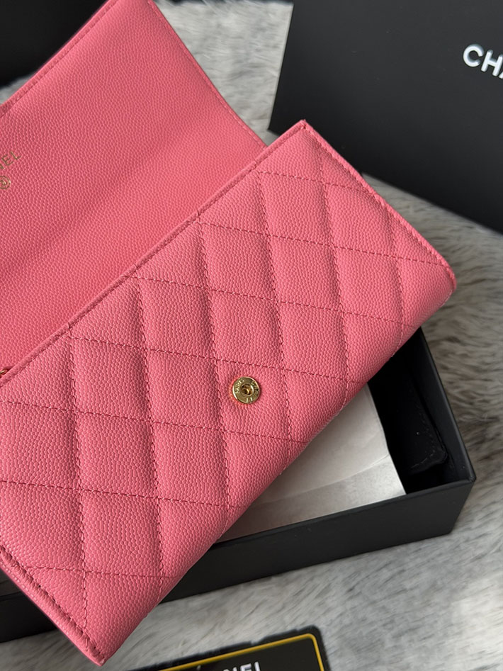 最高級シャネルスーパーコピー CHANEL マトラッセ クラシック ロング フラップ ウォレット ピンク AP0241 Y01864 NG750 シャネルの財布を持つ 女 - 画像 (5)