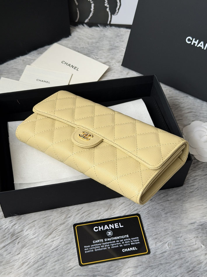 最高級シャネルスーパーコピー CHANEL マトラッセ クラシック ロング フラップ ウォレット ライトイエロー 2634220 シャネル 財布 公式 - 画像 (10)