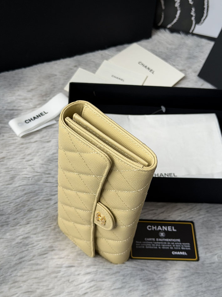 最高級シャネルスーパーコピー CHANEL マトラッセ クラシック ロング フラップ ウォレット ライトイエロー 2634220 シャネル 財布 公式 - 画像 (7)