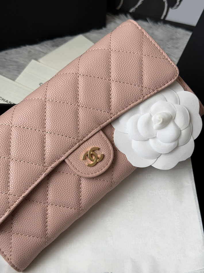 最高級シャネルスーパーコピー CHANEL マトラッセ クラシック ロング フラップ ウォレット ベビーピンク AP0241 Y01864 NR644 シャネル 財布 安い - 画像 (8)