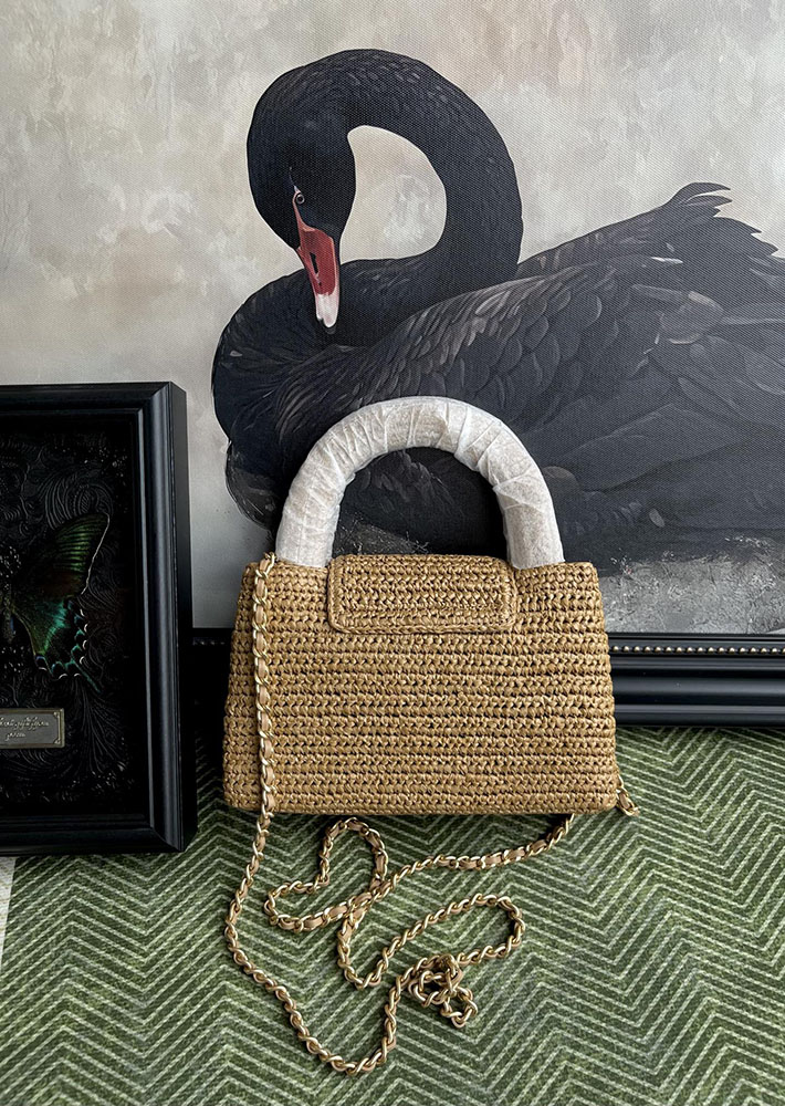 最高級シャネルスーパーコピー CHANEL 2026新作 ミニ ショッピング バッグ ベージュラフィア AS4416 B22677 U5552 シャネル バッグ アウトレット - 画像 (8)
