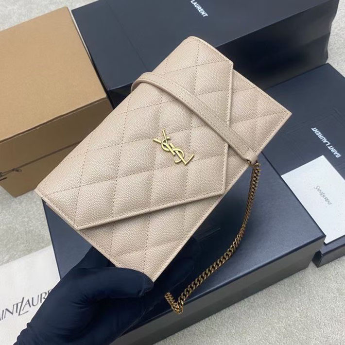 最高級サンローランスーパーコピー Saint Laurent パリ チェーンウォレット ベージュ 871149AAGOZ2721 サンローラン チェーン ウォレット ミニ - 画像 (6)