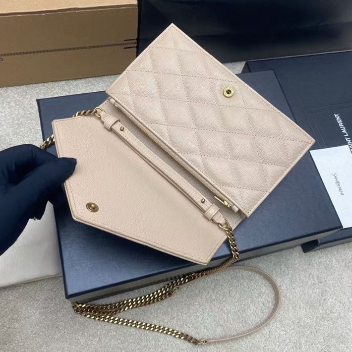 最高級サンローランスーパーコピー Saint Laurent パリ チェーンウォレット ベージュ 871149AAGOZ2721 サンローラン チェーン ウォレット ミニ - 画像 (4)