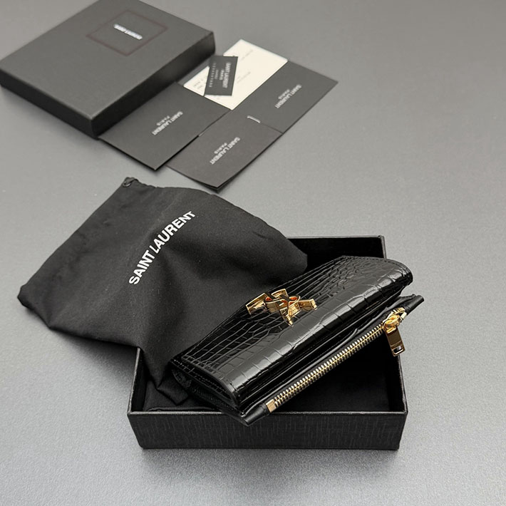 最高級サンローランスーパーコピー Saint Laurent アップタウン コンパクトウォレット ブラック 2634233 サンローラン 財布 アウトレット - 画像 (7)