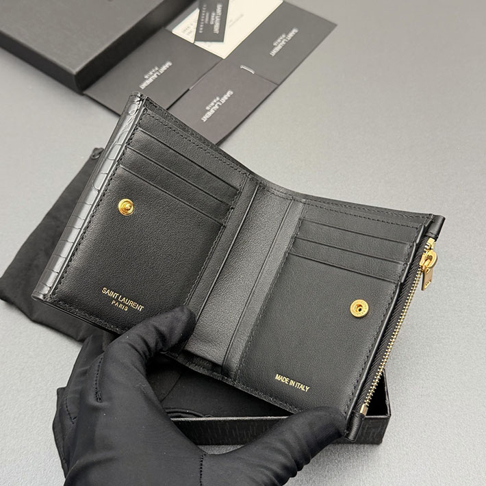 最高級サンローランスーパーコピー Saint Laurent アップタウン コンパクトウォレット ブラック 2634233 サンローラン 財布 アウトレット - 画像 (4)