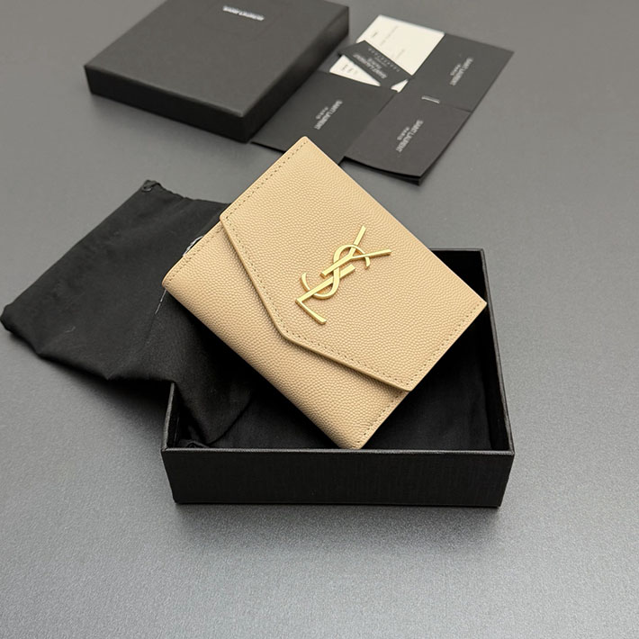 最高級サンローランスーパーコピー Saint Laurent アップタウン コンパクトウォレット ダークベージュ 2634236 サンローラン 財布 ミニ - 画像 (9)