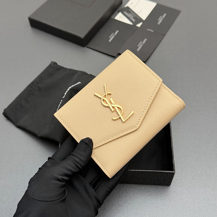 最高級サンローランスーパーコピー Saint Laurent アップタウン コンパクトウォレット ダークベージュ 2634236 サンローラン 財布 ミニ - 画像 (6)