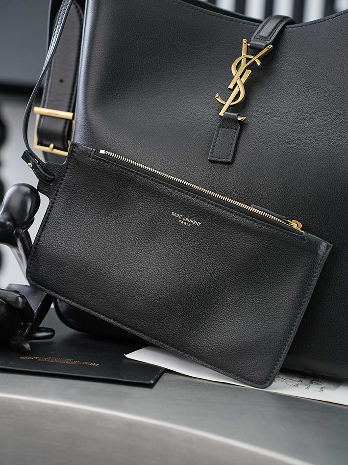 最高級サンローランスーパーコピー Saint Laurent LE 5 À 7 ソフト ラージ グレインレザー ブラック 753837AAAUQ1000 サンローラン バッグ アウトレット - 画像 (13)