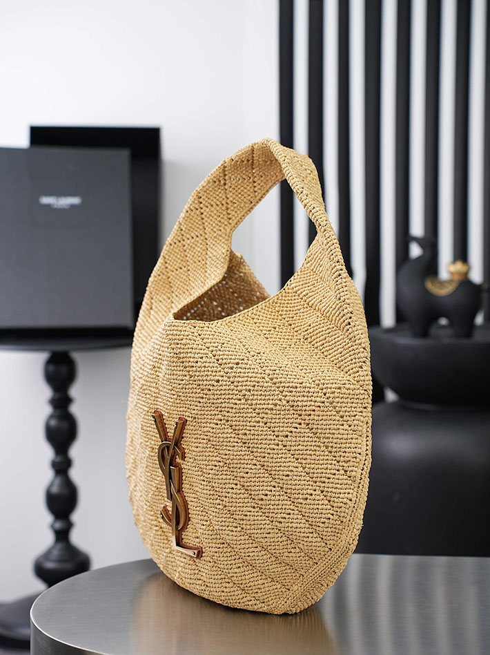 最高級サンローランスーパーコピー Saint Laurent イカール ホーボー ラフィア ナチュラル 868740GAAGT2791 サンローラン ホーボーバッグ - 画像 (9)