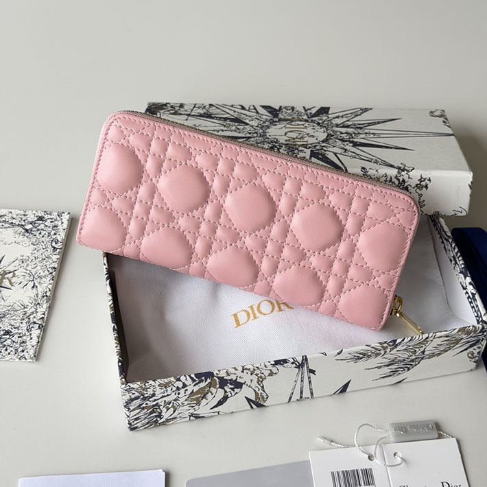 最高級ディオールスーパーコピー Lady Dior Voyageur スリムウォレット リボン S2600OUQC_5832 ディオール 財布 ピンク - 画像 (11)