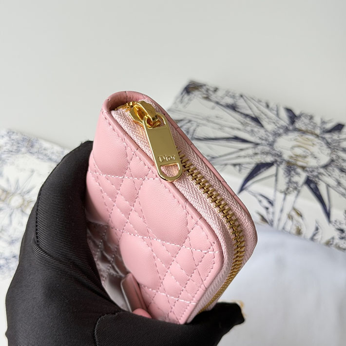 最高級ディオールスーパーコピー Lady Dior Voyageur スリムウォレット リボン S2600OUQC_5832 ディオール 財布 ピンク - 画像 (6)