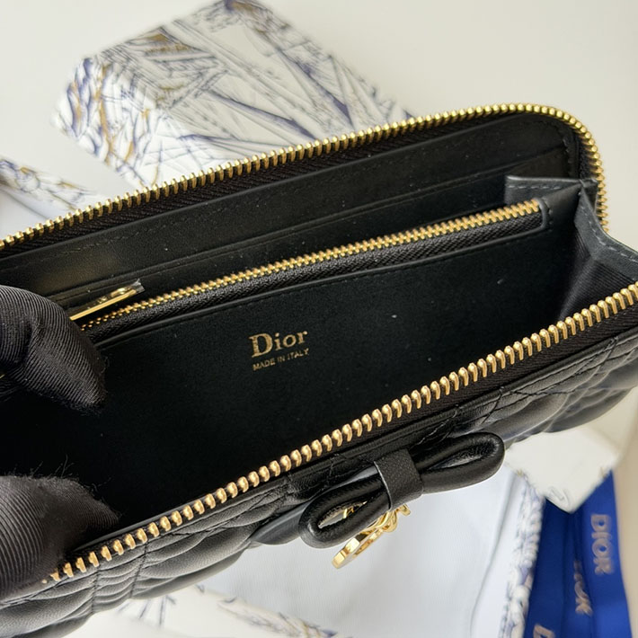 最高級ディオールスーパーコピー Lady Dior Voyageur スリムウォレット ブラック S2600OUQC_8425 レディース ディオール 財布 - 画像 (2)