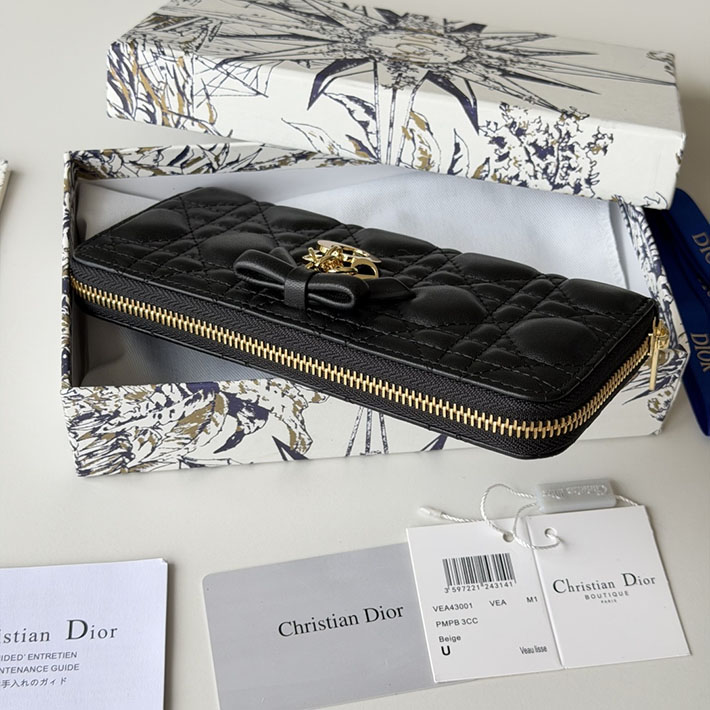 最高級ディオールスーパーコピー Lady Dior Voyageur スリムウォレット ブラック S2600OUQC_8425 レディース ディオール 財布 - 画像 (10)
